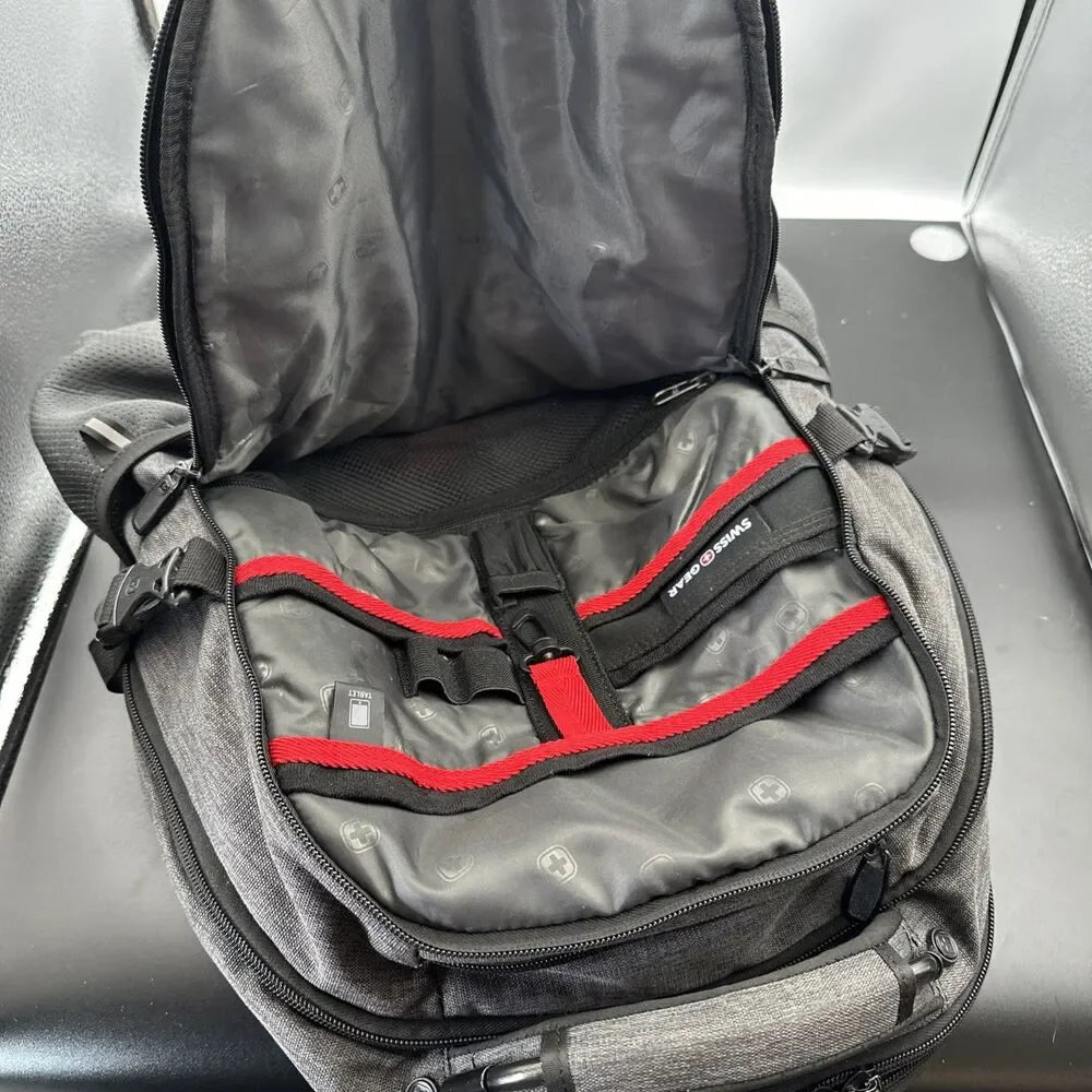 SwissGear ScanSmart Airflow Laptop Backpack Gray Travel School Carry On Bag